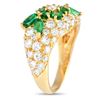 Image 2 : Graff 18K Yellow Gold 2.26ct Diamond and Emerald Ring