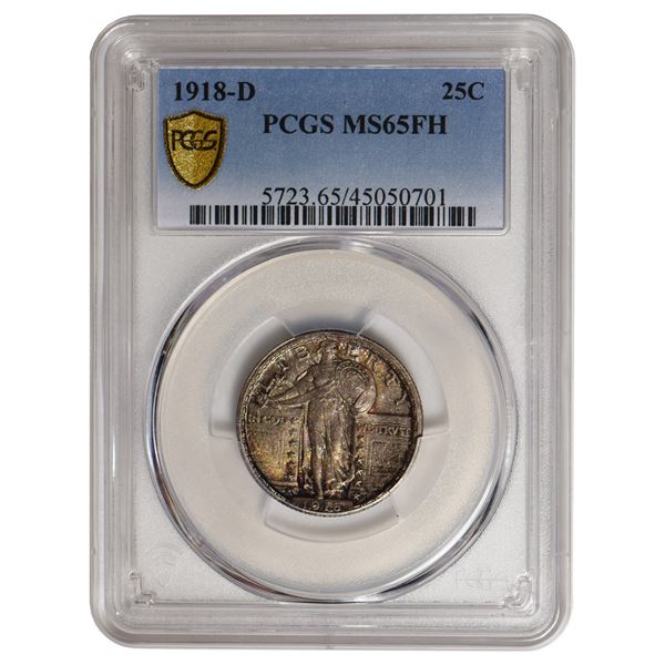 1918-D Standing Liberty Quarter PCGS MS65FH