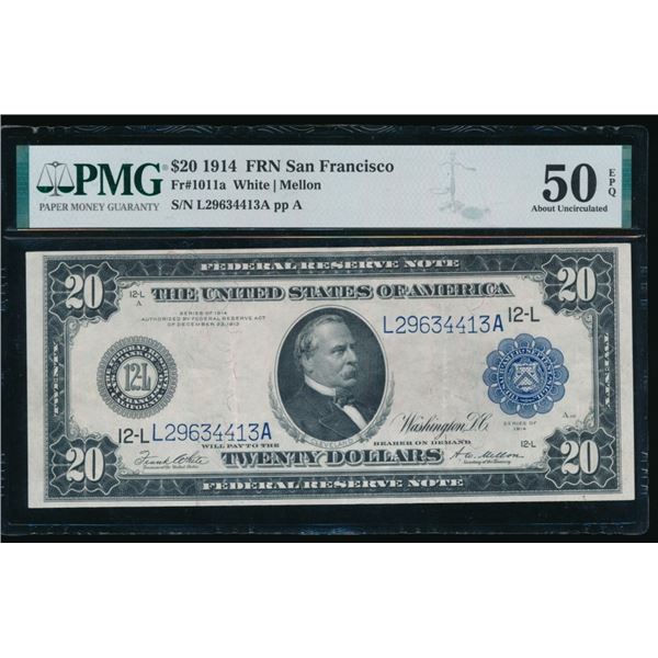 1914 $20 San Francisco FRN PMG 50EPQ