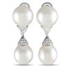 Image 1 : Cartier Platinum 2.40ct Diamond and Pearl Earrings