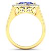 Image 4 : 14KT Yellow Gold 1.99ctw Tanzanite and Diamond Ring