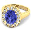 Image 3 : 14KT Yellow Gold 3.43ct Tanzanite and Diamond Ring