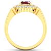 Image 4 : 14KT Yellow Gold 1.5ct Ruby and Diamond Ring