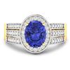 Image 3 : 14KT Yellow Gold 1.41ctw Tanzanite and Diamond Ring