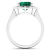 Image 4 : 14KT White Gold 2.07ctw Zambian Emerald and Diamond Ring