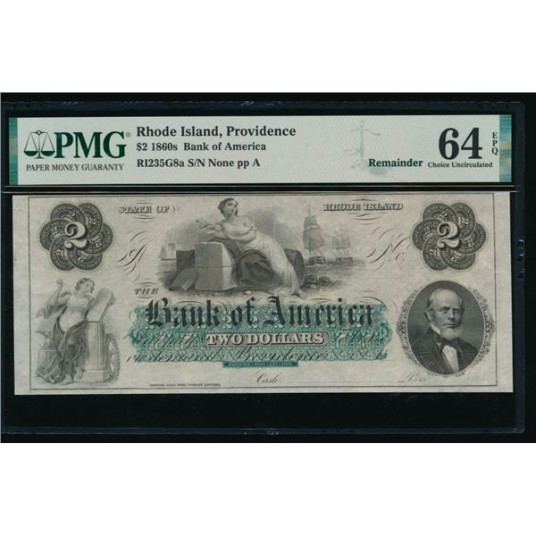 1860s $2 Providence RI Obsolete PMG 64EPQ