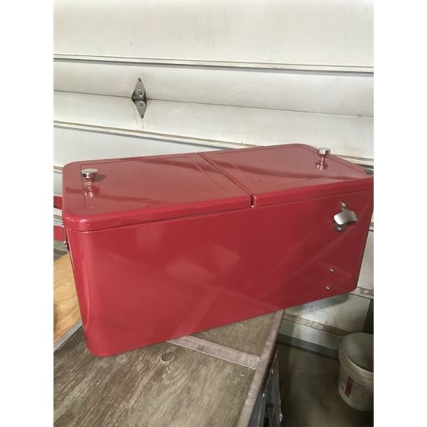 Large Cooler has 4 legs & castors inside and a