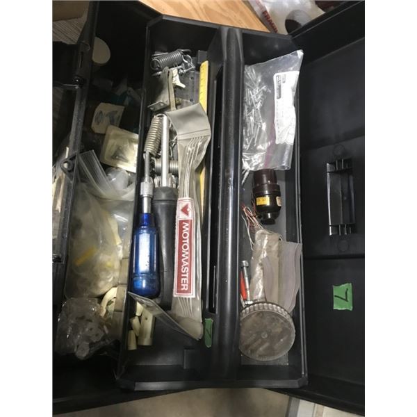 Metal Safety box w/ Key, tool box w/hardware + 19