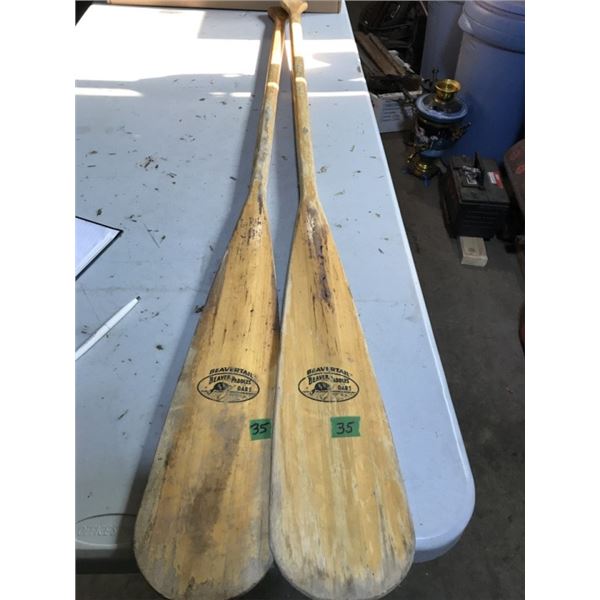 Vintage pair Beavertail paddles