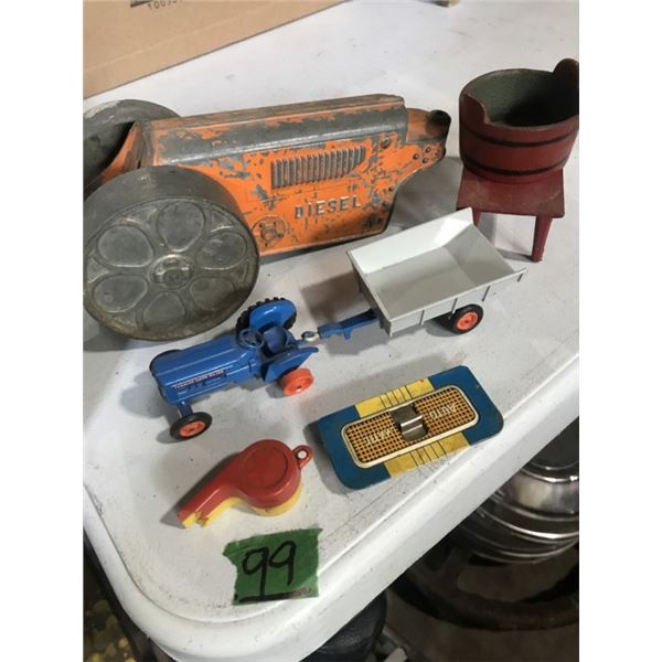 Hubley Diesel Toy, Lesney Tractor and Trailer