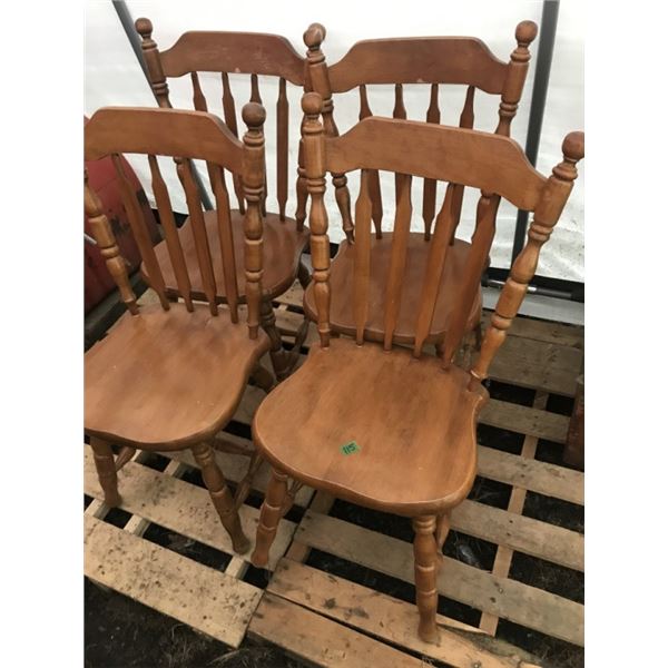 4 Solid Wood Chairs