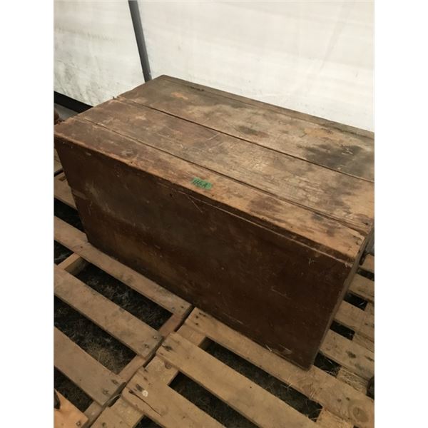 Antique Wood Trunk - need some lid repair