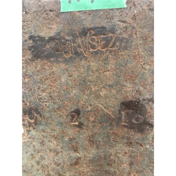 Antique Anvil Name + weight on the side.