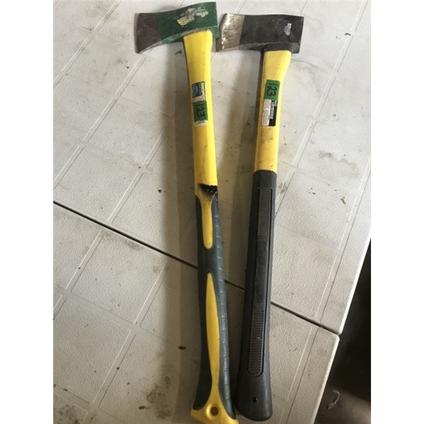 2 2.5lb axes with fibreglass handles