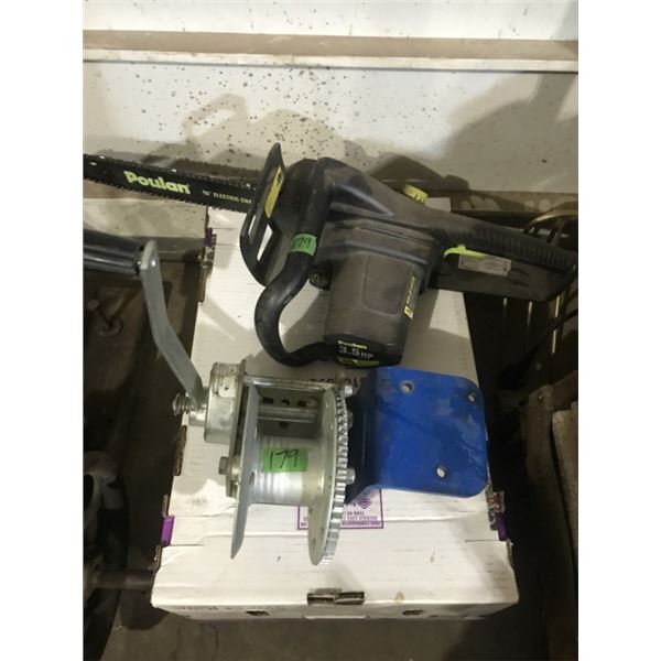Poulon Electric Chainsaw + Large Cable winch