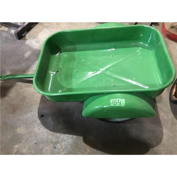 1940's Pedal tractor Trailer JD Green