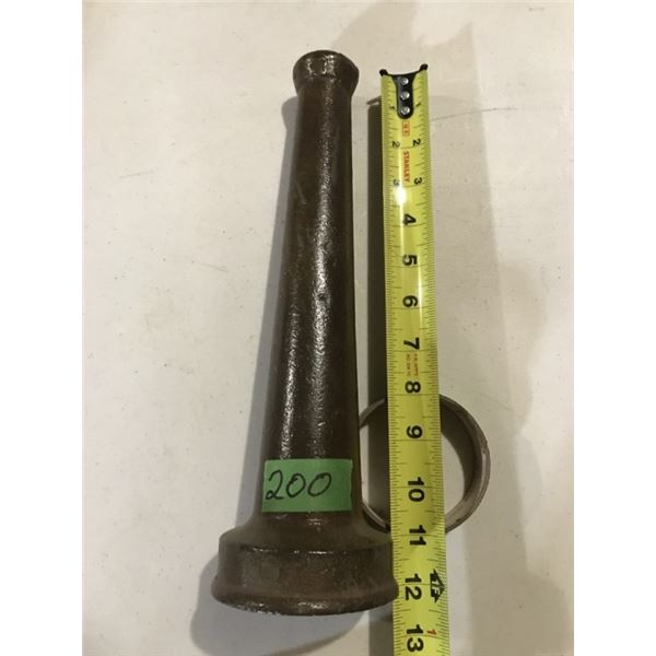 Vintage Brass Fire Nozzle - 12"