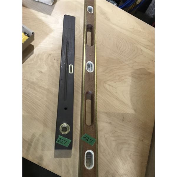 2 Wood levels 2' Hoppe German + 4' Starrett USA