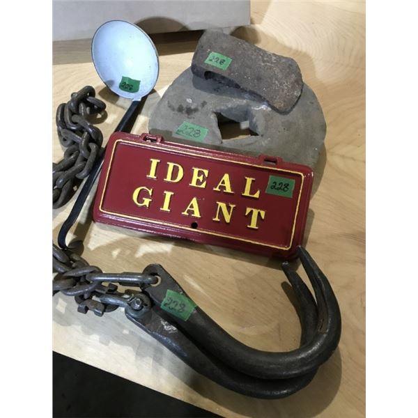 Antiques - Grinding stone, Root Pullers, Enamel