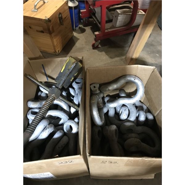 2 Boxes with 39 8.5 Ton Clevis no pins