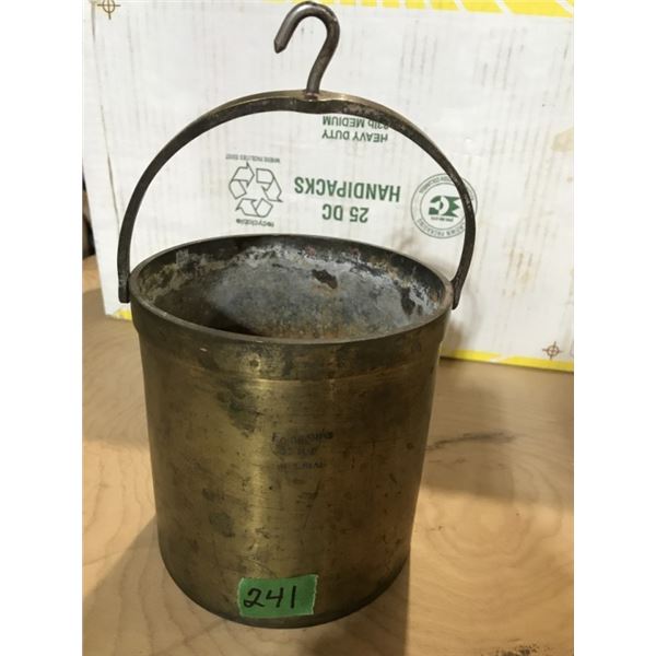 Antique Fairbank 2 QT Solid Brass measuring pot