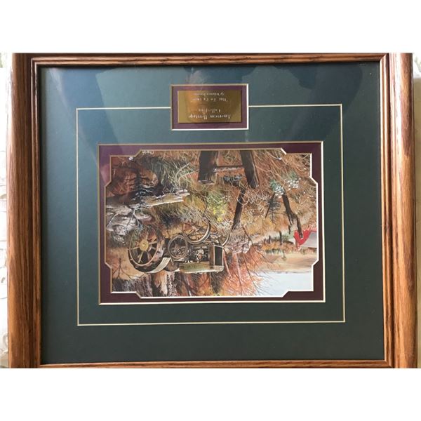 Framed, Signed 'Out to Pasture" John Deere Print