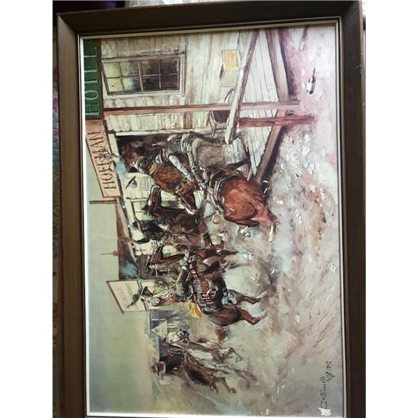 Framed, Signed Print by Charles Russel