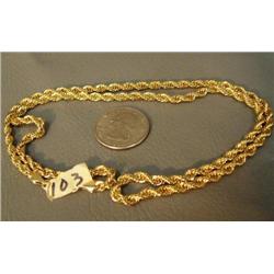 22" rope gold necklace (241)
