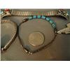 Image 3 : silver and blue bead necklace; 14K ladies watch "long jeans" and a turquoise and sterling silver wat