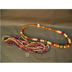 Lot of 3 necklaces, beaded (241)