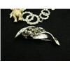 Image 2 : Lot of rhinestone jewelry - pins, earrings, etc.(241)