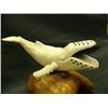 Image 2 : Incredible 12" white ivory whale, most impressive whale we've seen, tail made in 3 sections, mounted