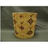 Image 1 : 11" open top Hooper Bay grass basket with birds circa 1960, fine condition, minute wear. (3)