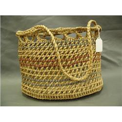 Hooper bay grass basket with handles for gathering herbs 8.5" x 10" L (3)