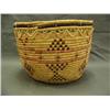 Image 1 : Open top grass basket decorated with dyed seal gut, circa 1950 , minor separation on top ring(3)