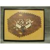 Image 1 : Extremely rare seal skin applique art work with men flying through air after being attacked by whale