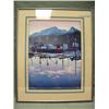 Image 1 : Signed and numbered, double matted and framed, Waterfront Dawn 20/600, Neder frame is 21.5 x 17.5 (2