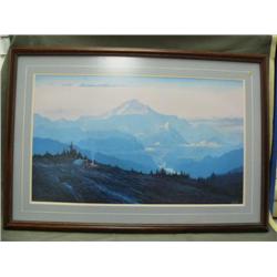 Double matted and framed, Ernest Robertson Mt. McKinley 298/950, double matted and framed, frame is 
