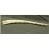 Image 1 : 21" Walrus tusk crib board circa 1950scrimshawed with whaling scenes; 6 ships, amazing fleet, two wh