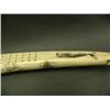 Image 5 : 21" Walrus tusk crib board circa 1950scrimshawed with whaling scenes; 6 ships, amazing fleet, two wh