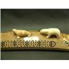 Image 3 : Fabulous ivory crib board, fossilized ivory cocoa brown color, 17.5" tusk, two seals, walrus, and po