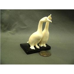 one pair of 3" ivory cormorant, Robert Makalookingok (3)