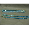 Image 1 : Two strands of old blue trade beads 22" each. (3)