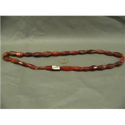 30" faceted amber trade bead necklace (3)