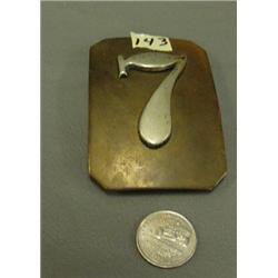 Civil war era belt buckle with the number 7 on it (3)