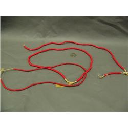 Three strands of red heart trade beads (3)