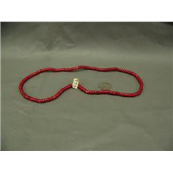 One strand of 22 "red heart trade beads (3)