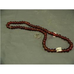 22" Amber bead necklace (3)
