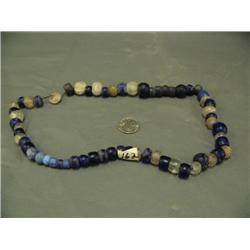 Cobalt blue trade bead necklace, collected in Nome (3)