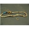 Image 1 : 20" strand of white and Vaseline glass and blue trade beads (3)